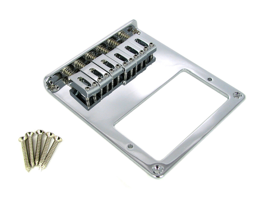 TelecasterStyle BottomLoading Chrome Electric Guitar Bridge Plate for