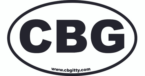 1pc. 3 x 5-inch Vinyl CBG Oval Bumper Sticker