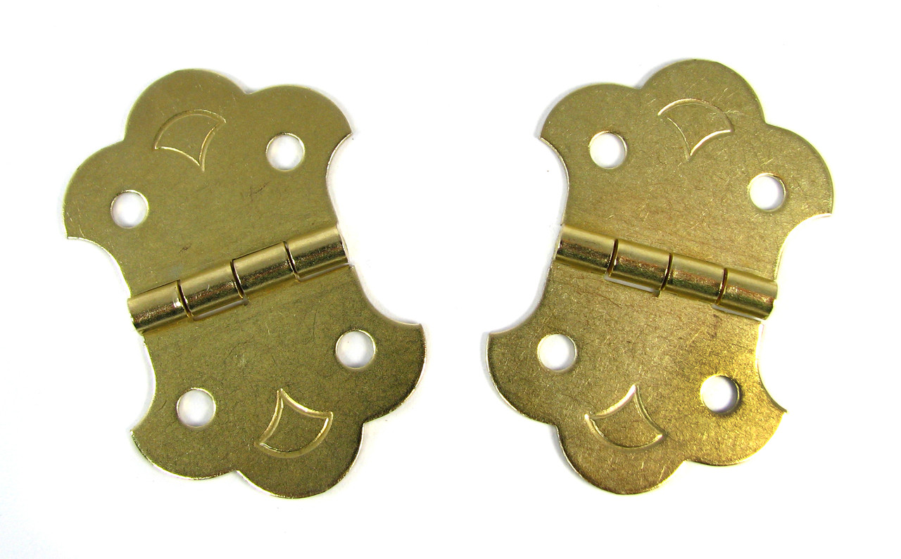 2pack BrassPlated Hinges C. B. Gitty Crafter Supply