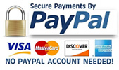 You can checkout through Paypal with your credit card whether you have a paypal account or not!