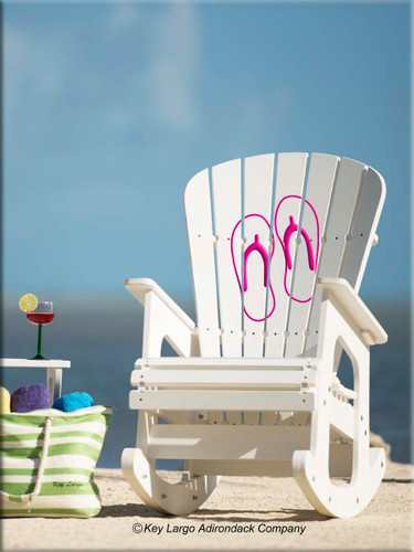 Outdoor Patio Rocking Chair with Flip Flops