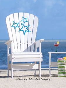 High Top Patio Chair - Starfish Blue