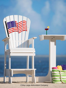 Outdoor Patio Lifeguard Chair - American Flag