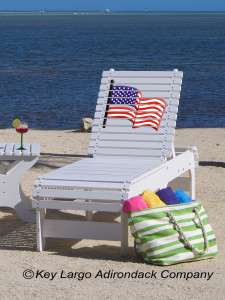 Outdoor Patio Chaise Lounge - American Flag