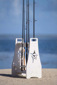 Fishing Rod Rack with Marlin Cutout - Fishing Rod Holder