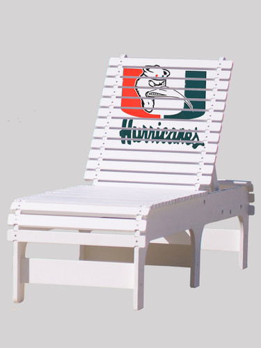 University of Miami Hurricanes Chaise Lounge with Ibis Logo
