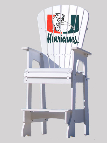 University of Miami Hurricanes Lifeguard Chair with Ibis