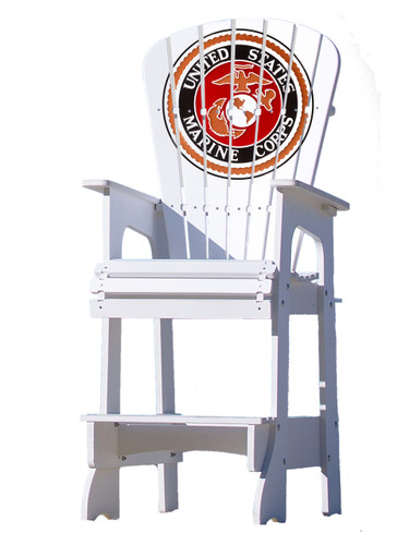 United States Marine Corps Lifeguard Style Patio Chair