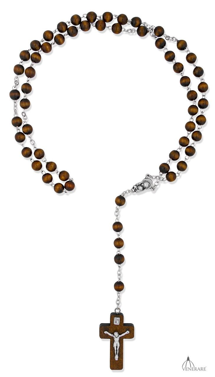 Brown First Communion Rosary By Venerare