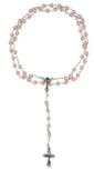 Catholic Rosary and Case Gift Set -  First Communion with Pink Enamel