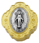 Catholic Rosary and Case Gift Set -  Miraculous Medal w/ Gold Case