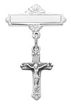 Sterling Crucifix Baby Pin Boxed