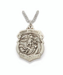 Sterling Silver Saint Michael Shield Medal