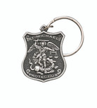 Pewter Saint Michael Police Key Chain