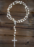 Natural Stone Beaded Rosary (White)