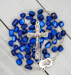 Natural Stone Beaded Rosary (Blue)