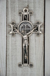 3" Saint Benedict Pectoral Crucifix Cross (Sliver)