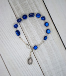 Natural Stone Beaded One Decade Rosary (Blue)
