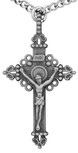 Antiqued Pewter Crucifix with 24" Chain