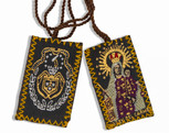Virgen del Carmel Embroidered Brown Scapular