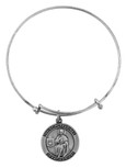 Spring Bracelet with Saint Peregrine Medal Charm