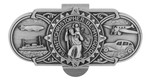 Traditional Catholic Visor Clip (Saint Christopher Land Sea and Air with Compass)