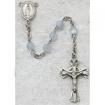 3MM BLUE GLASS ROSARY