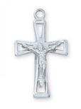 Sterling Silver Crucifix on 18" Chain with a Gift Box
