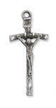 Sterling Silver Papal Crucifix with a 24" Chain