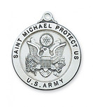 U.S. ARMY SAINT MICHAEL PROTECT US MEDAL WITH CHAIN GIFT BOXED