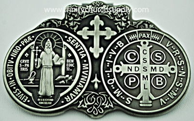 St. Benedict Visor Clip, Protection for your travel.