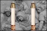 Luke 24 Complementing Altar Candle