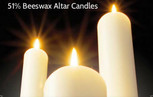 Quality 51% Beeswax Altar Candles