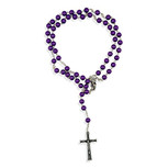 Colorful Italian Catholic Rosary - Amethyst