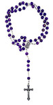 Glass Bead Catholic Rosary - Multicolor (Amethyst)