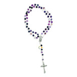 Beautiful Catholic Rosary with Glass Beads (Purple)