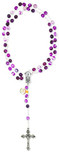 Beautiful Catholic Rosary with Glass Beads (Magenta)