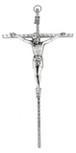 Wall Crucifix with Hammered Silver-Tone Finish - by Venerare