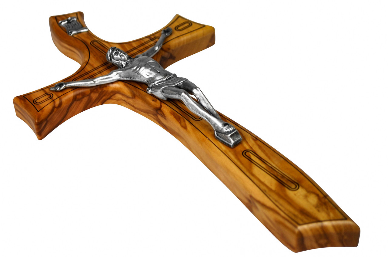Genuine Olive Wood Crucifix by Vatican Imports Trinity Church Supply