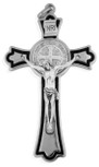 Large Saint Benedict Cross with Black Enamel Inlays