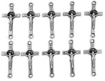 20mm Saint Benedict Cross Charm Beads - Pack of 10
