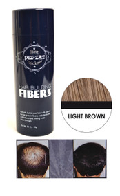 Piz-zaz  All Natural Organic Keratin Protein Hair Fibers | Instant Hair Thickening System - Light Brown