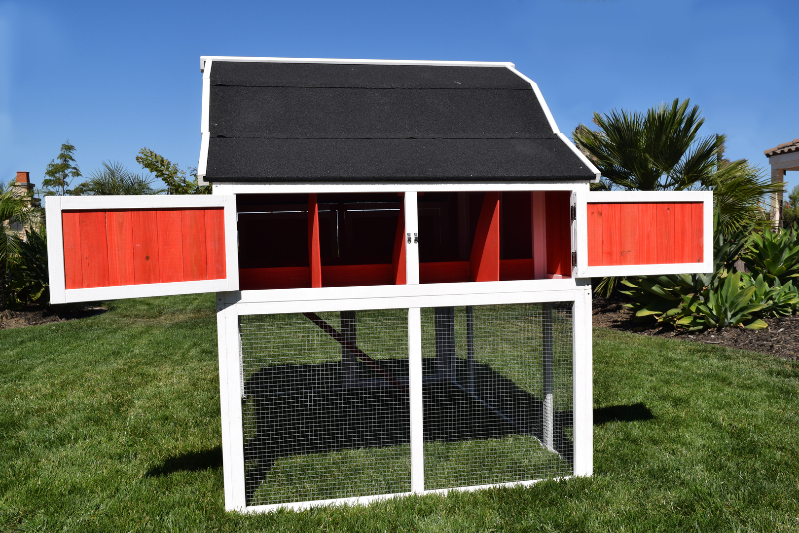 Omaha Chicken Coop Red White Small Barns fits 4 Laying 