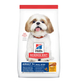 Dog Food, Hill's Science Diet Veterinarian Recommended Mature Adult 7+  Small Bites Chicken Meal, Barley, & Brown Rice Recipe,15.5 lb. 