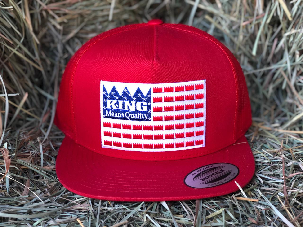 Ball Cap, KING BRAND in Red White and 