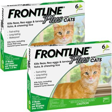 Pest Control, Frontline Plus for Cats, All Sizes, Kills Fleas, Ticks, Lice  - hearnestore