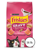 Cat Food, Purina Friskies Gravy Swirlers Adult Cat Food, 16 lb.