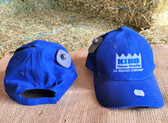 Ball Cap, KING Light Weight Royal Blue Solid with embroidered logo (with adjustable Velcro back) 