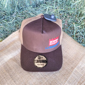 Ball Cap, KING Summer Chocolate Solid / Tan Mesh  Embroidered Left (snapback adjustable)