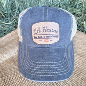 Ball Cap, KING (L.A. Hearne) faded blue summer mesh (adjustable back)